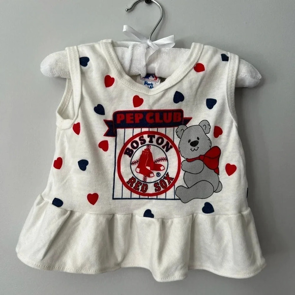 Vintage Boston Red  Sox Pep Club Tank Top Peplum | Toddler Girls 2T - Picture 1 of 2